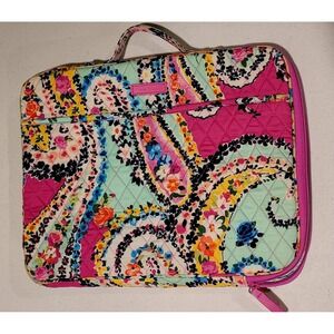 *ANIMAL RESCUE FUNDRAISER*Vera Bradley Quilted Laptop Sleeve Case Paisley Floral